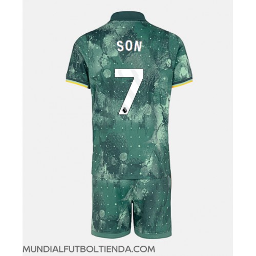 Camiseta Tottenham Hotspur Son Heung-min #7 Tercera Equipación Replica 2024-25 para niños mangas cortas (+ Pantalones cortos)